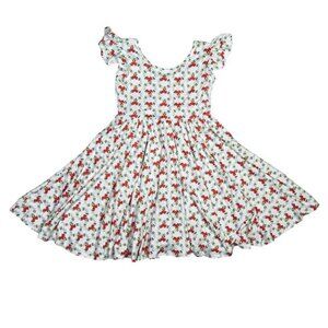 Dot Dot Smile White Christmas Holiday Wreaths Cap Dress NWT LLR Rare Size 8/10